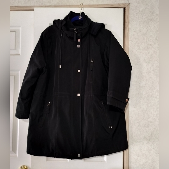 Liz Claiborne Jackets & Blazers - Liz Claiborne Woman's Black Jacket Size 1X with Hoodie Zipper Front